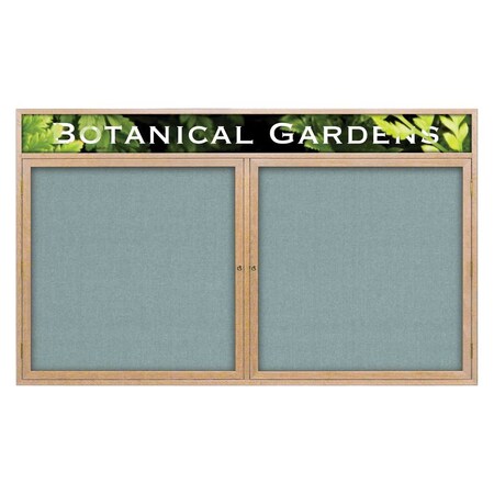 United Visual Products Single Door Indoor Enclosed Easy Tack Bo UV330EZ-GREY-WHITE